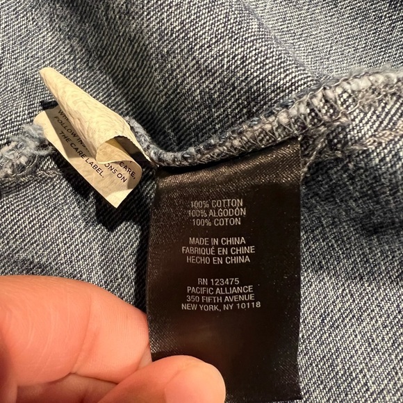 Jones New York Womens Medium Indigo Denim Button Jacket Fall Trends - Picture 8 of 10